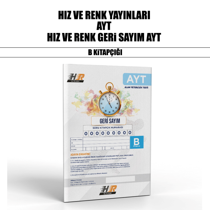 GERİ SAYIM HIZ VE RENK YKS AYT DNM KLB 2-B - 26